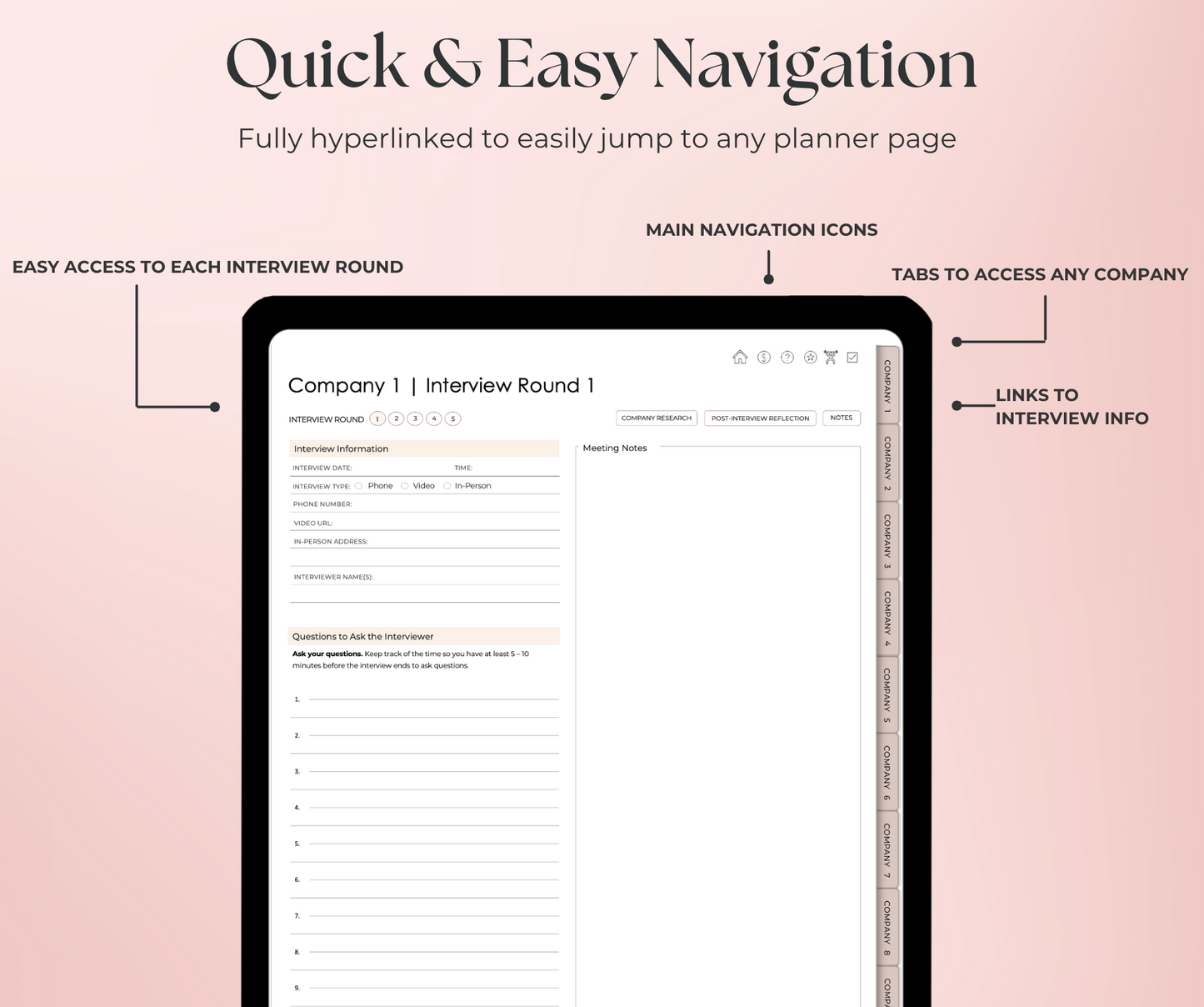 Mindsprout Interview Planner: Less stress. More confidence!