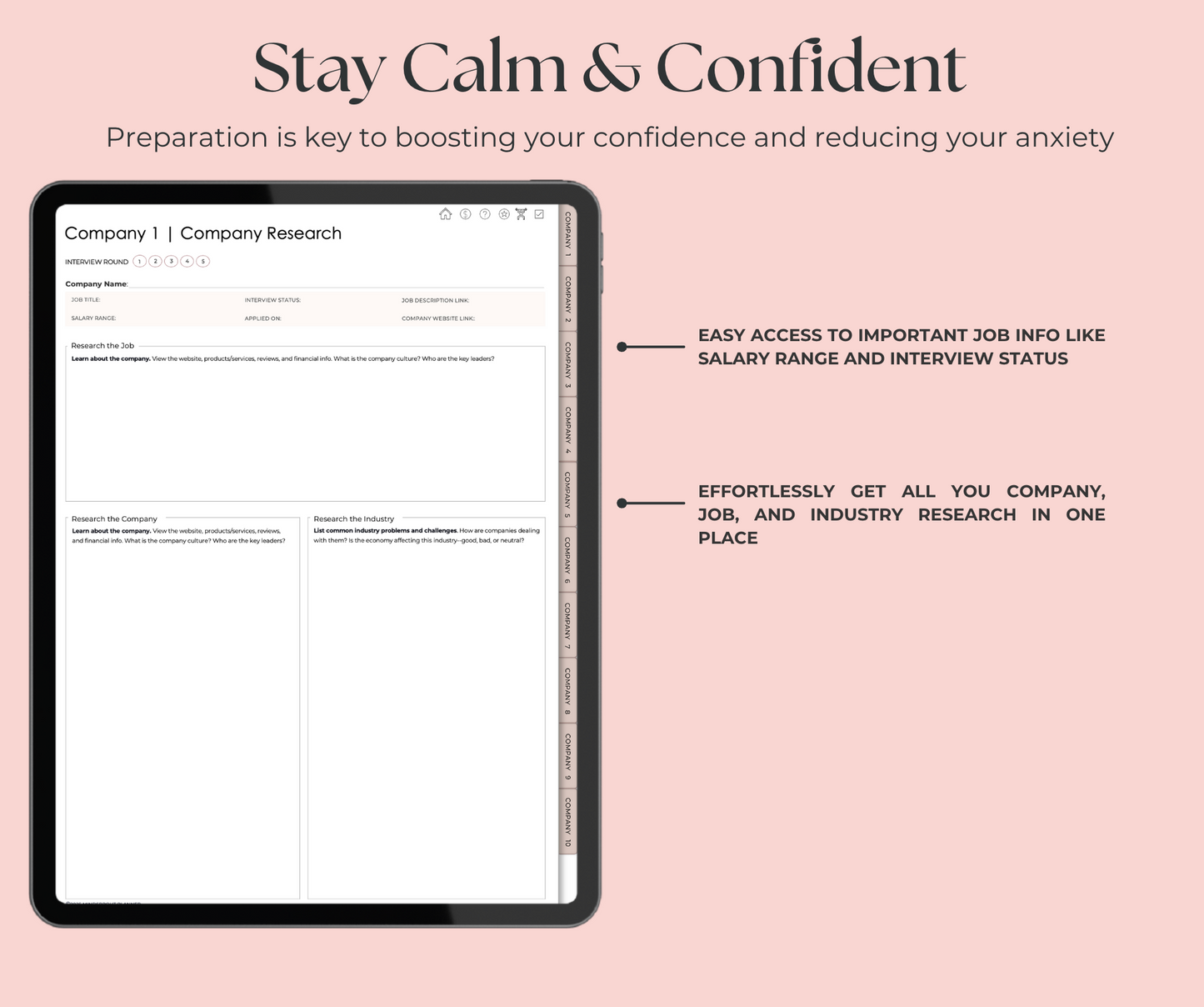 Mindsprout Interview Planner: Less stress. More confidence!