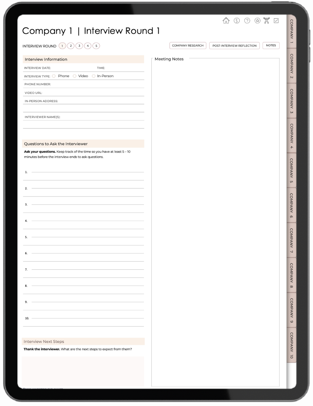 Mindsprout Interview Planner: Less stress. More confidence!