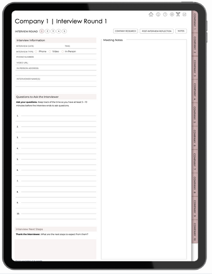 Mindsprout Interview Planner: Less stress. More confidence!